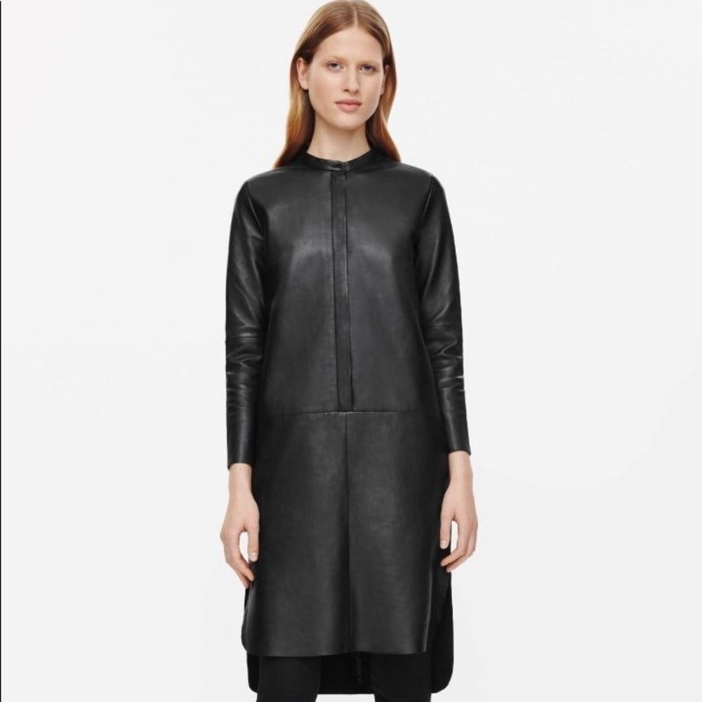 NWT COS Leather Shirt Dress